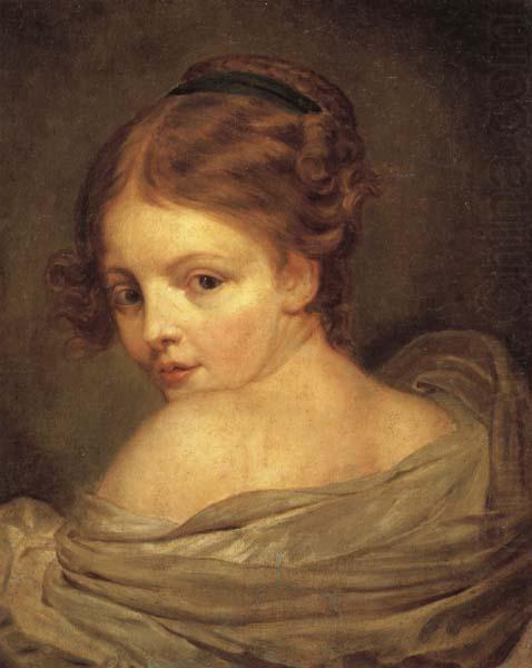Jean Baptiste Greuze Young Woman Seen from the Back china oil painting image